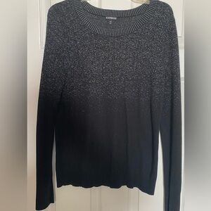 Express Charcoal and Black Knit Top